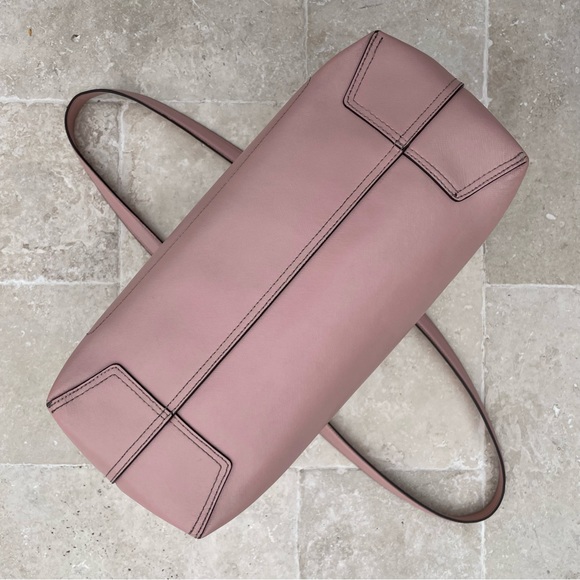 Kate Spade ♠️ Willow Page Crosshatch Leather Tote in 🌸Rosy Cheeks - Picture 8 of 13